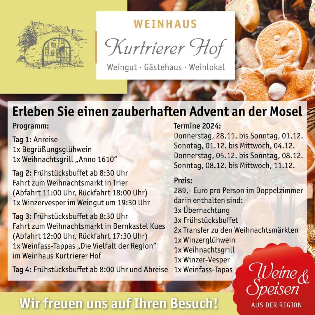 Hotel Weinhaus Kurtrierer Hof à Leiwen Extérieur photo